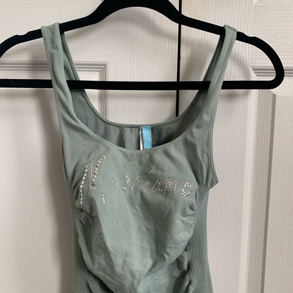 Marciano long pale blue green tank
